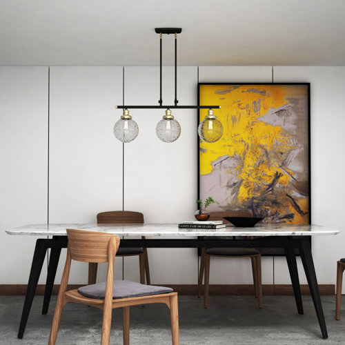 Longshore Tides Hexham 3 Light Kitchen Island Globe Pendant Wayfair